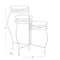 White Iron Transitional Plantstand, 21" x 19" x 18"